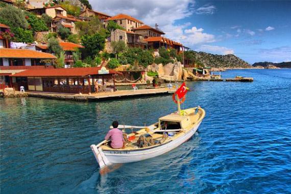 Необитаемый остров Кекова — древний затонувший город в Турции Остров Кекова на карте Турции